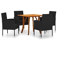 5-piece garden dining set black, 3071918 - Garden Furniture