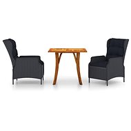 3-piece garden dining set dark grey, 3071919 - Garden Furniture