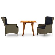 3-piece garden dining set brown, 3071921 - Garden Furniture
