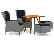 5-piece garden dining set light grey, 3071923 - Garden Furniture
