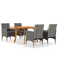 5-piece garden dining set grey, 3071930 - Garden Furniture