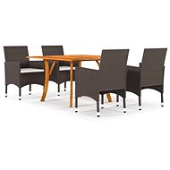 5-piece garden dining set brown, 3071932 - Garden Furniture