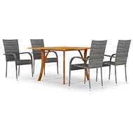 5-piece garden dining set grey, 3071945 - Garden Furniture