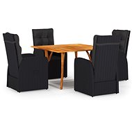 5-piece garden dining set black, 3071959 - Garden Furniture