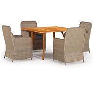 5-piece garden dining set brown, 3071963 - Garden Furniture