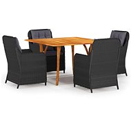 5-piece garden dining set black, 3071965 - Garden Furniture