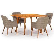 5-piece garden dining set brown, 3071967 - Garden Furniture