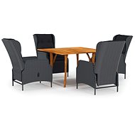 5-piece garden dining set dark grey, 3071973 - Garden Furniture