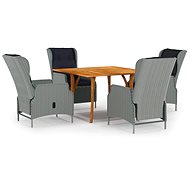 5-piece garden dining set light grey, 3071974 - Garden Furniture