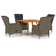 5-piece garden dining set brown, 3071975 - Garden Furniture
