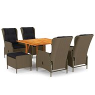 7-piece garden dining set brown, 3071978 - Garden Furniture