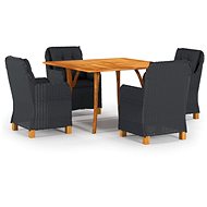 5-piece garden dining set dark grey, 3071980 - Garden Furniture