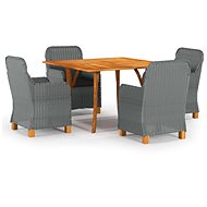 5-piece garden dining set light grey, 3071981 - Garden Furniture