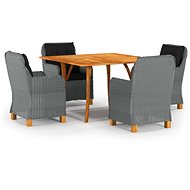 5-piece garden dining set light grey, 3071982 - Garden Furniture
