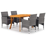 5-piece garden dining set grey, 3071984 - Garden Furniture