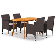 5-piece garden dining set brown, 3071986 - Garden Furniture