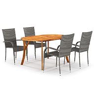 5-piece garden dining set grey, 3072001 - Garden Furniture