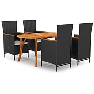 5-piece garden dining set black, 3072017 - Garden Furniture