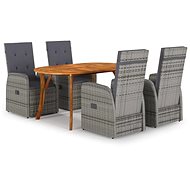 5-piece garden dining set grey, 3072023 - Garden Furniture