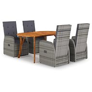 5-piece garden dining set grey, 3072025 - Garden Furniture