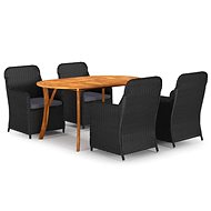5-piece garden dining set black, 3072031 - Garden Furniture
