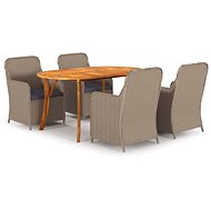 5-piece garden dining set brown, 3072032 - Garden Furniture