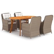 5-piece garden dining set brown, 3072033 - Garden Furniture