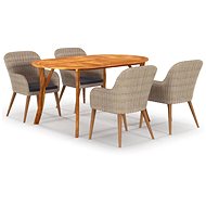 5-piece garden dining set brown, 3072036 - Garden Furniture