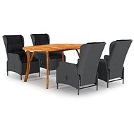 5-piece garden dining set dark grey, 3072044 - Garden Furniture