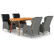 5-piece garden dining set light grey, 3072045 - Garden Furniture