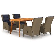 5-piece garden dining set brown, 3072046 - Garden Furniture