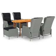 7-piece garden dining set light grey, 3072048 - Garden Furniture