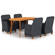 5-piece garden dining set dark grey, 3072050 - Garden Furniture