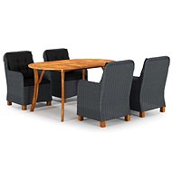5-piece garden dining set dark grey, 3072051 - Garden Furniture