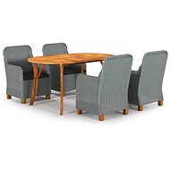 5-piece garden dining set light grey, 3072052 - Garden Furniture