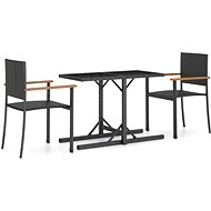 3-piece garden dining set black, 3072442 - Garden Furniture