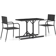 3-piece garden dining set black, 3072443 - Garden Furniture