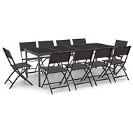11-piece garden dining set steel, 3073508 - Garden Furniture