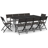 11-piece garden dining set steel, 3073510 - Garden Furniture