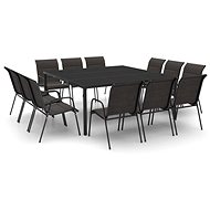 13-piece garden dining set steel, 3073488 - Garden Furniture