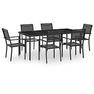 7 Piece Garden Dining Set steel, 3073518 - Garden Furniture