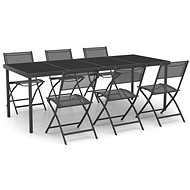 7-piece garden dining set steel, 3073520 - Garden Furniture