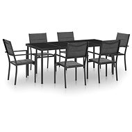 7 Piece Garden Dining Set steel, 3073527 - Garden Furniture