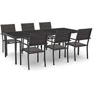 7-piece garden dining set steel, 3073529 - Garden Furniture