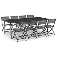 9-piece garden dining set steel, 3073498 - Garden Furniture
