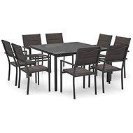 9-piece garden dining set steel, 3073533 - Garden Furniture
