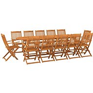 13-piece garden dining set solid acacia wood, 3086979 - Garden Furniture
