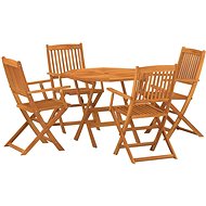 5-piece garden dining set solid acacia wood, 3086994 - Garden Furniture