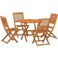 5-piece garden dining set solid acacia wood, 3086995 - Garden Furniture