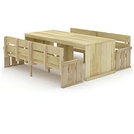 3-piece garden dining set impregnated pine , 3096613 - Garden Furniture